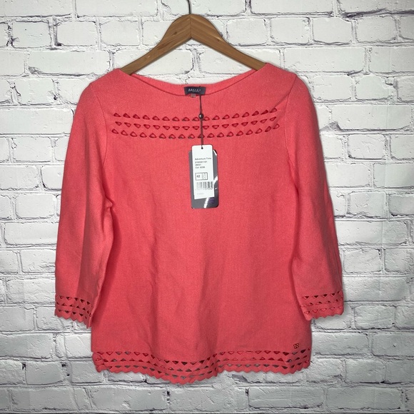 Basler Scalloped Hem Cutout Detail Sweater - Picture 2 of 9